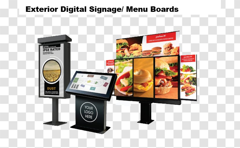 Fast Food Computer Monitors Advertising Software Broadcasting - Television Channel - Digital Board Transparent PNG