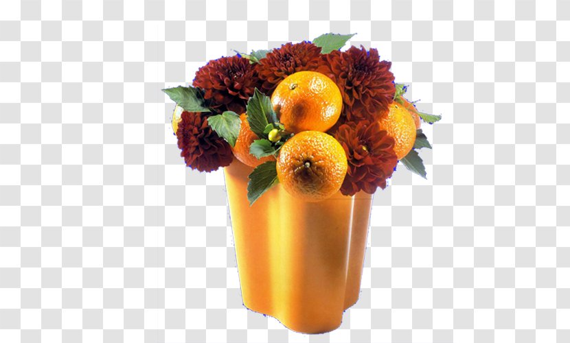 Vase Floral Design Flowerpot - Fruit Transparent PNG