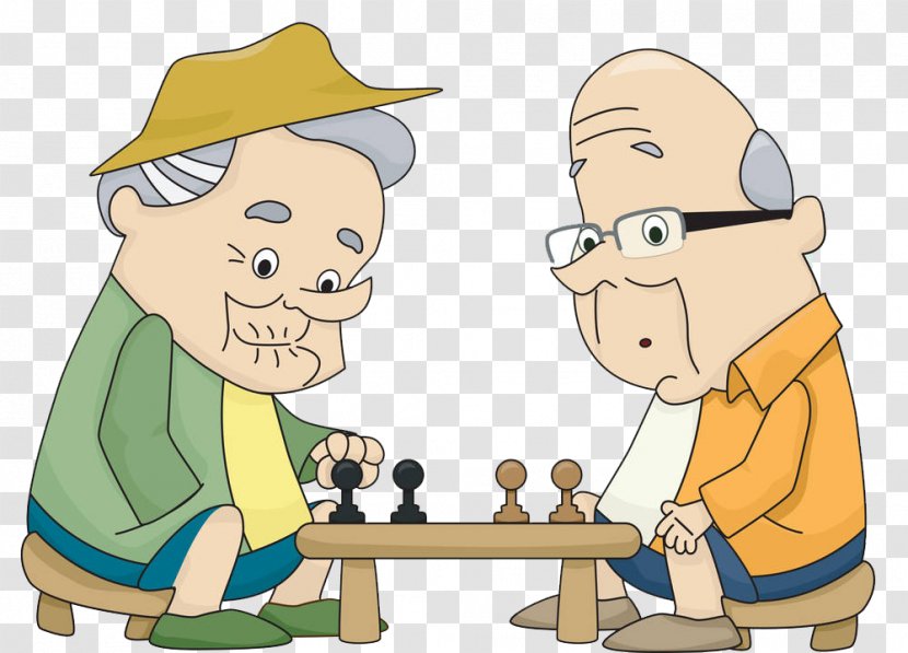 Chess Clip Art: Transportation Art - Play - Two Old Men Playing Transparent PNG