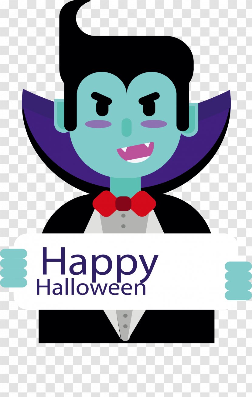 Halloween Vampire Clip Art - Silhouette - Happy Halloween, Transparent PNG