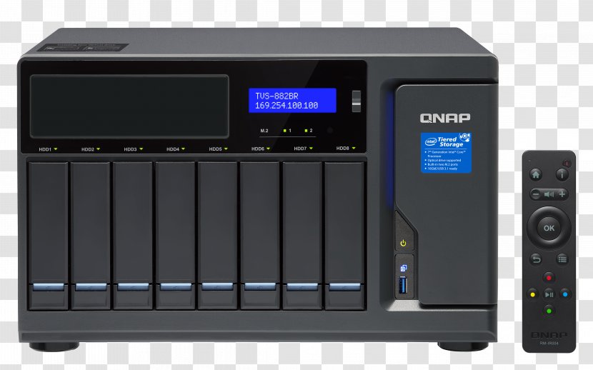 Intel Core I7 QNAP TVS-882BRT3 8-Bay NAS Enclosure Category Small/Medium Business SMB Network Storage Systems - Technology Transparent PNG