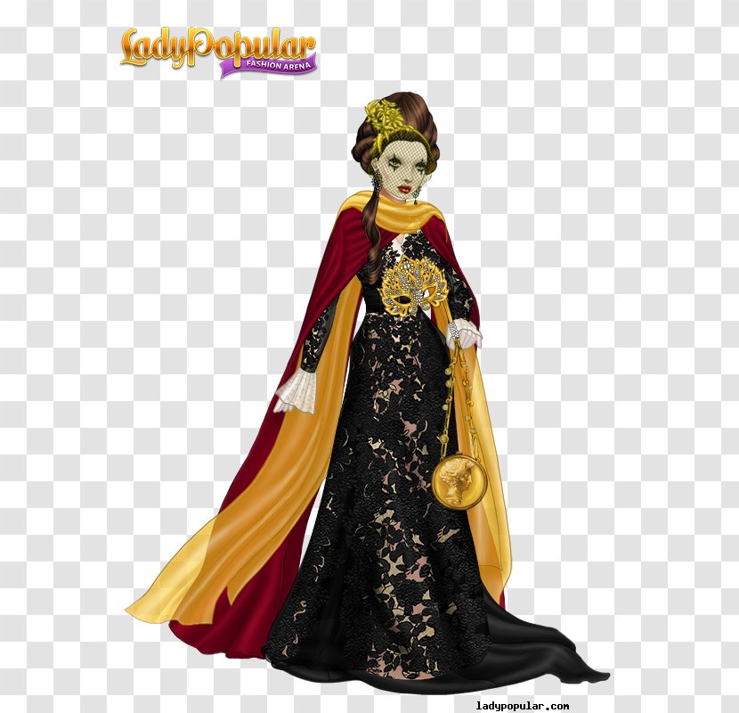 Lady Popular Game Fashion Dress-up Costume - Watercolor - Carnival Of Venice Transparent PNG