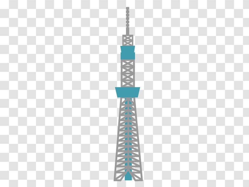 Tokyo Skytree Sky Tower Illustration - Aqua - Paris Transparent PNG