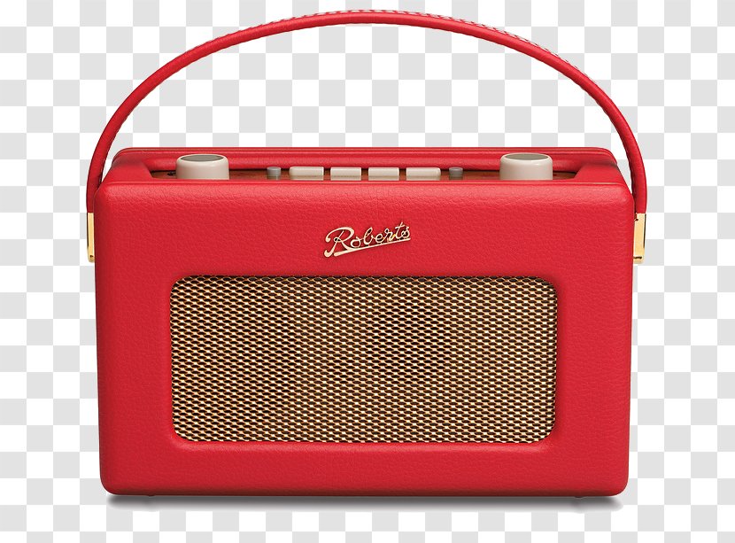 Roberts Radio Digital Audio Broadcasting FM - Retro Style - Red Transparent PNG