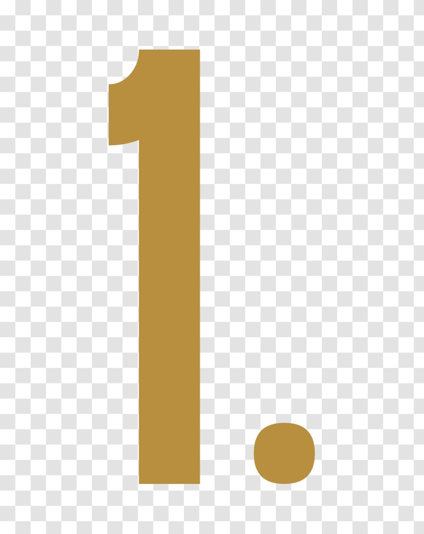 Rectangle Font - Yellow - Number One Transparent PNG
