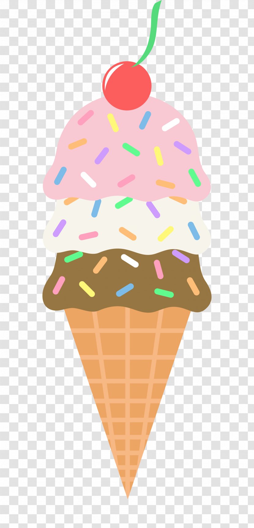 Ice Cream Cone Sundae Clip Art - Cliparts Transparent Transparent PNG
