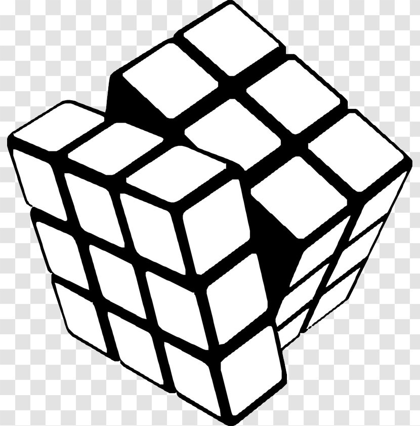 Rubik's Cube Coloring Book Puzzle Image - Drawing - Kastor Transparent PNG
