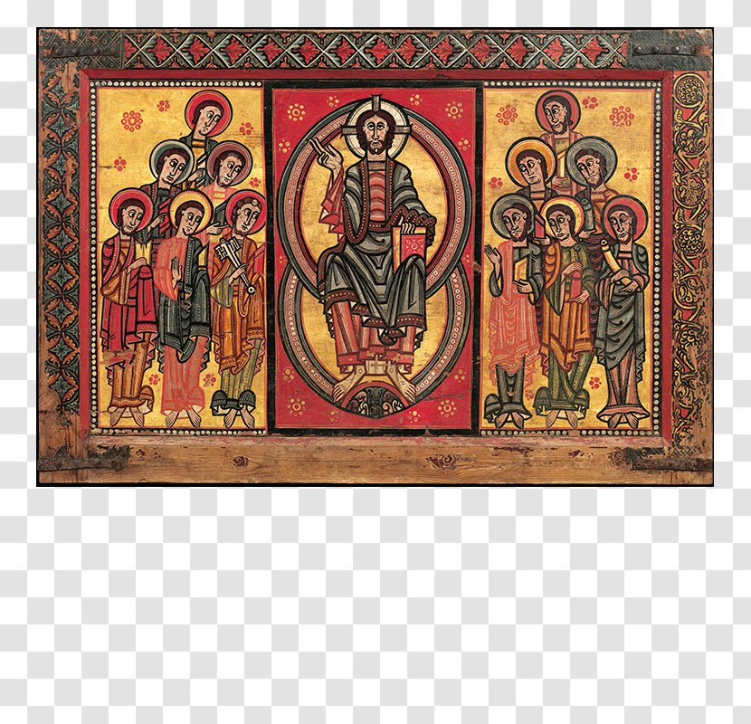 Altar Frontal From La Seu D'Urgell Or Of The Apostles Palau Nacional Middle Ages Romanesque Art Painting Transparent PNG