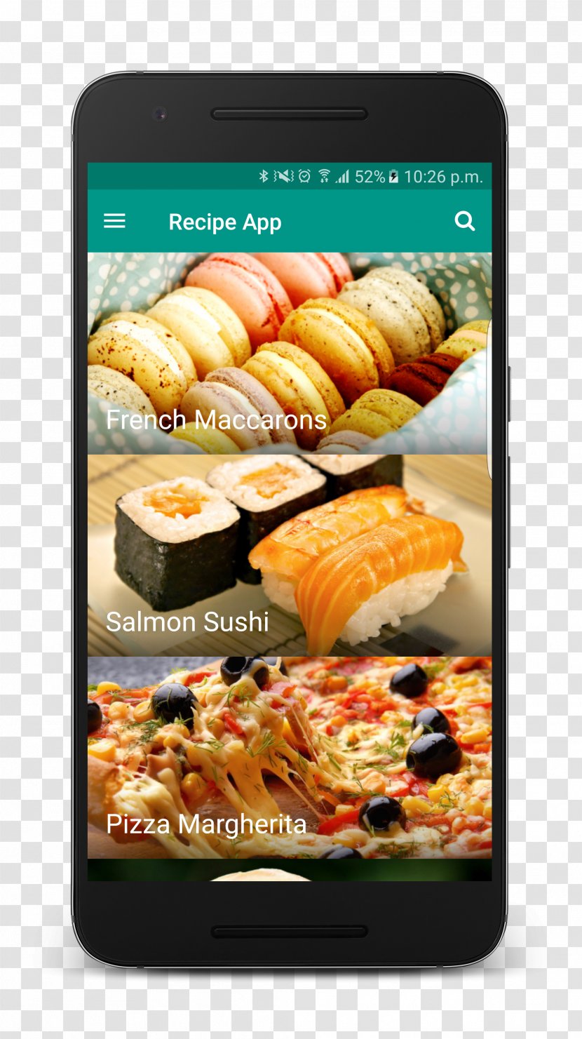 Recipe Mobile Phones App Development Template - Japanese Cuisine - Android Transparent PNG