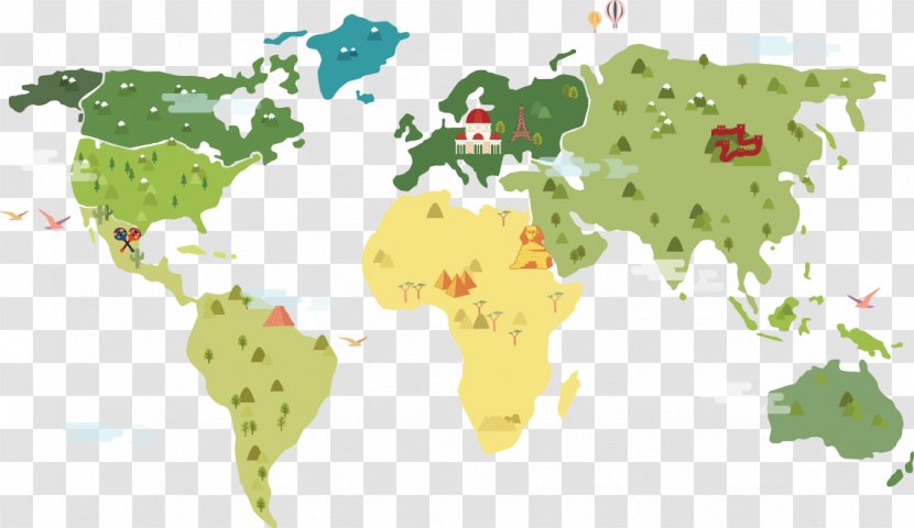 World Map - Border - Ecoregion Transparent PNG