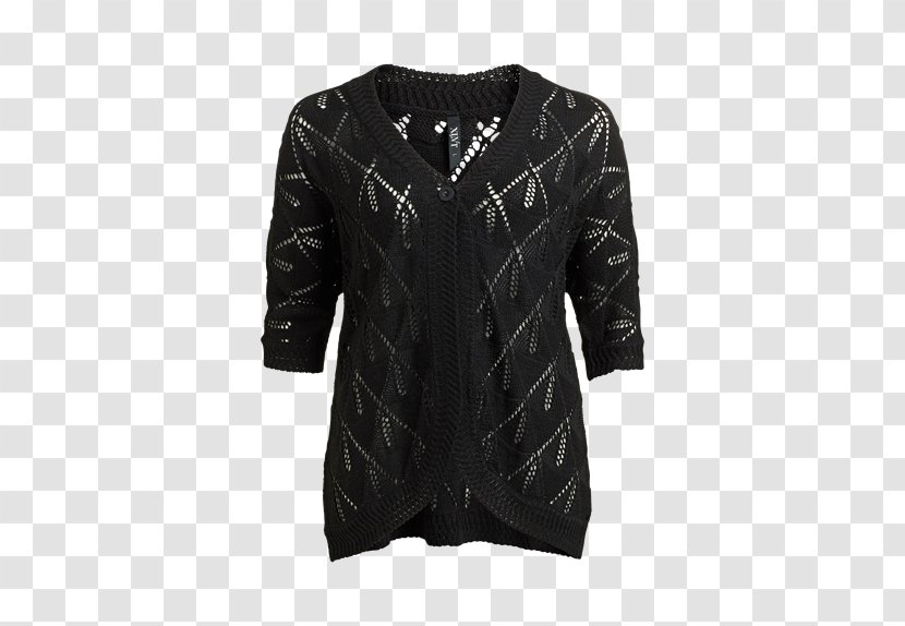 Cardigan Sleeve Jacket Black M Transparent PNG