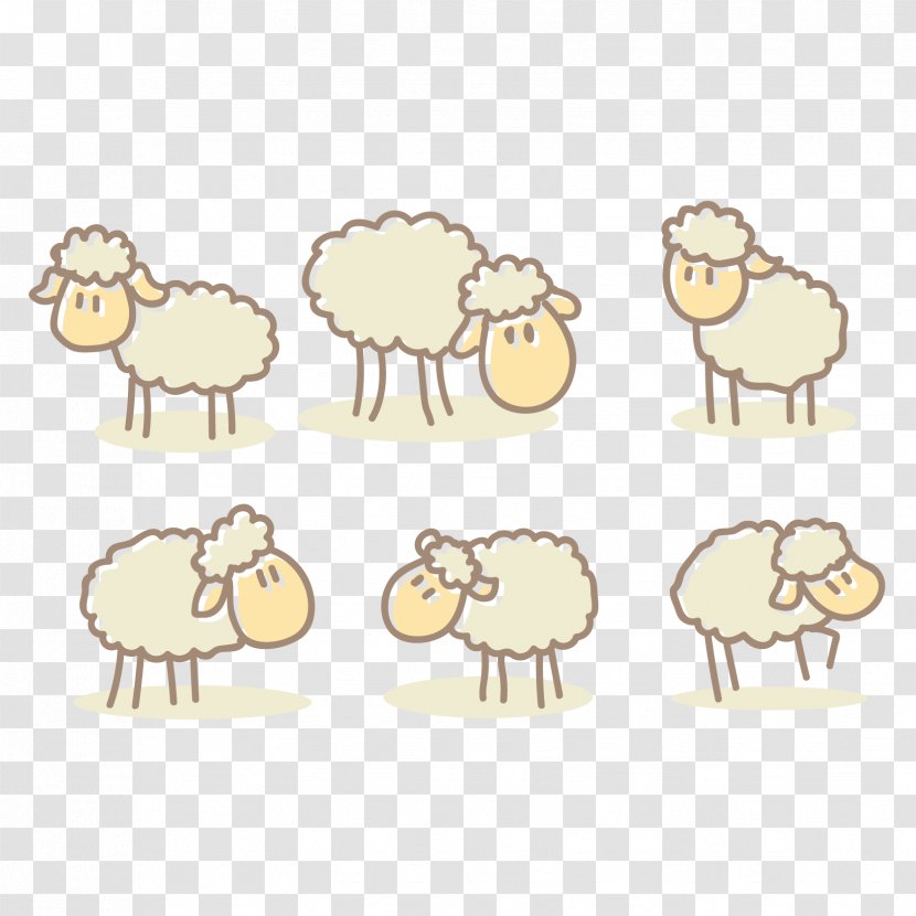 Sheep Alpaca Cartoon Drawing - Text - Vector Transparent PNG