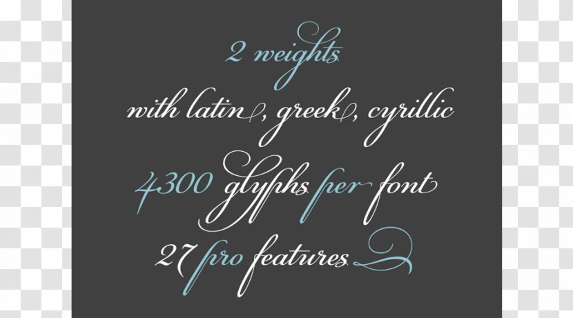 Calligraphy Blackboard Learn Teal Font - Dumbells Transparent PNG