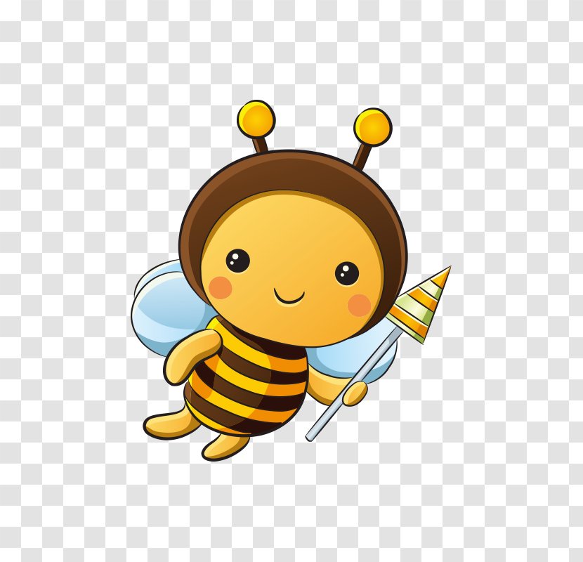 Honey Bee Insect Cartoon - Invertebrate Transparent PNG