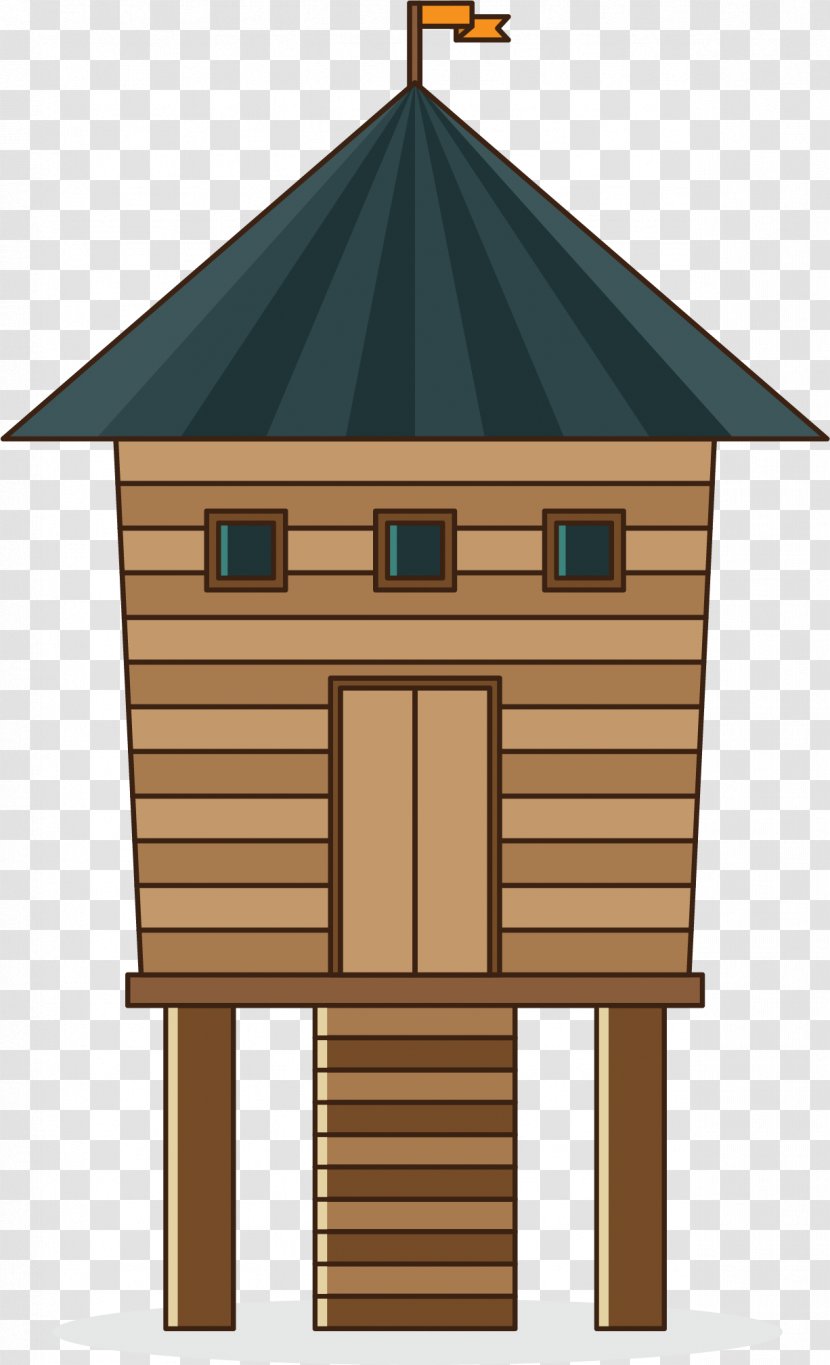 House Euclidean Vector Illustration - Roof - Cartoon Forest Cottage Transparent PNG