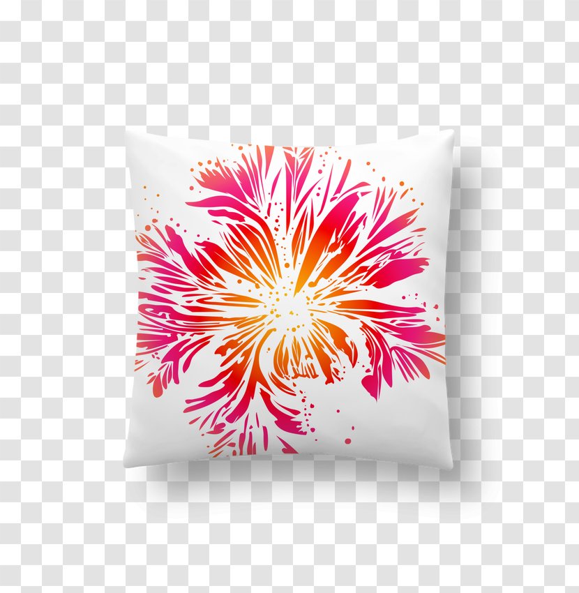 Throw Pillows Pink M Rectangle - Flower - UPI Transparent PNG
