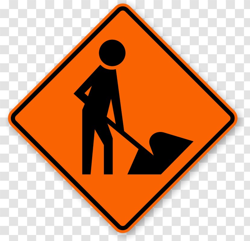 Roadworks Construction Site Safety Architectural Engineering Sign - Laborer - Permit Vector Transparent PNG
