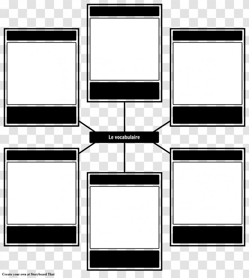 Graphic Organizer Template Vocabulary Storyboard - Black And White - Le Petit Prince Transparent PNG