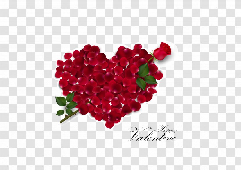 Valentines Day Heart Rose Illustration - Fruit - Love To Avoid Pulling Transparent PNG