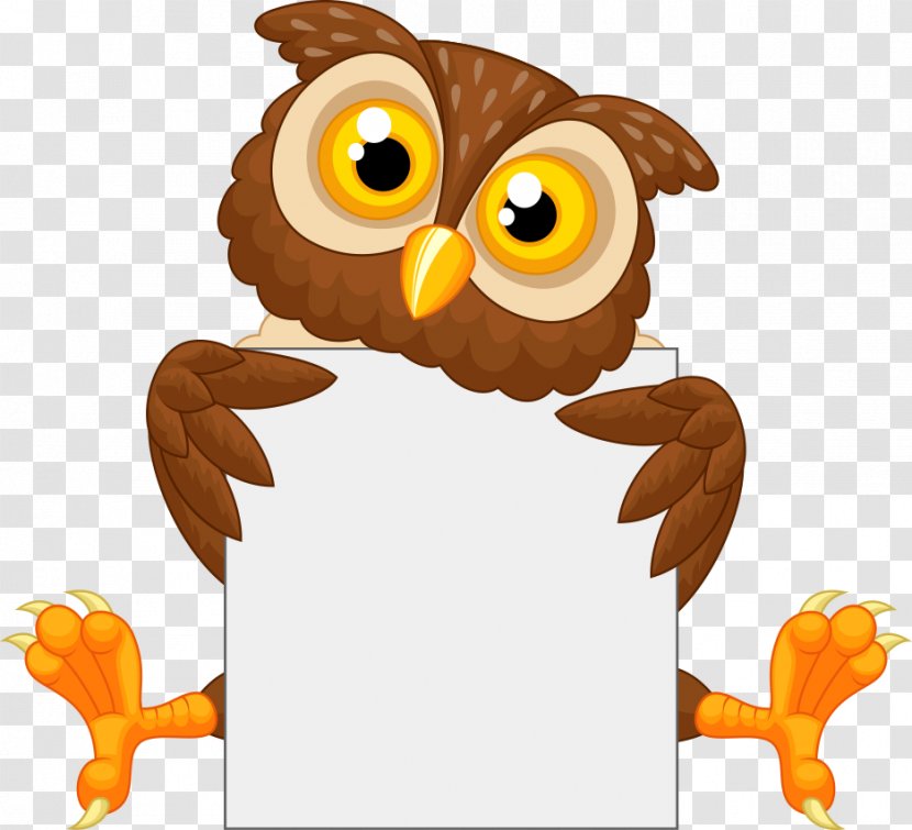 Owl Royalty-free Clip Art - Cartoon - Take Paper Vector Transparent PNG