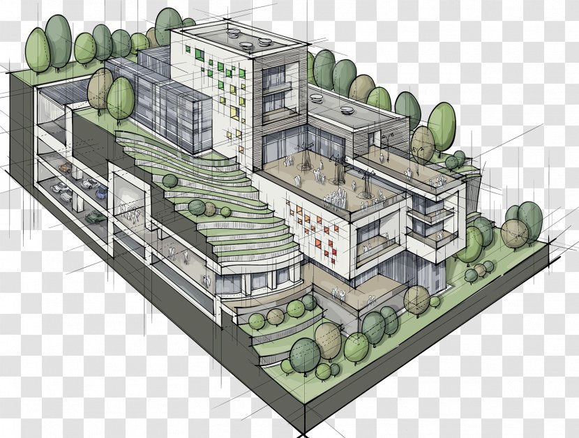 Architecture Building Design - Sketch Transparent PNG