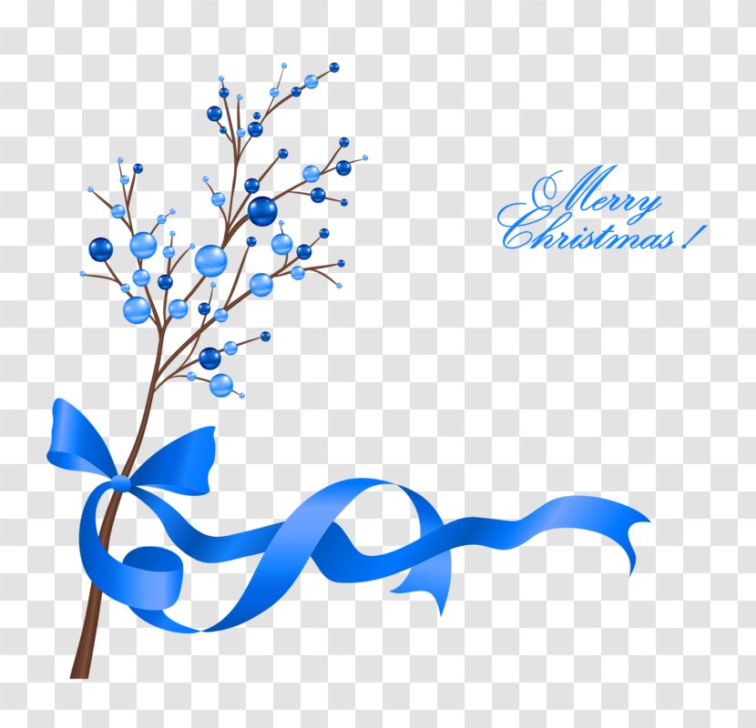 Common Holly Christmas Decoration Ornament - New Years Day - Ball Blue Ribbons Transparent PNG