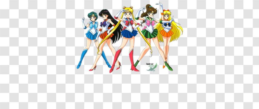 Sailor Moon Jupiter Mars Mercury Senshi - Watercolor Transparent PNG