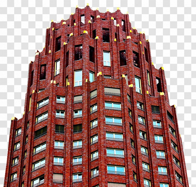 Lindner Hotel & Residence Main Plaza Skyscraper Facade Pixel Wallpaper - Architecture - Retro Red Building Physical Transparent PNG