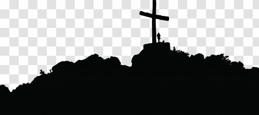 Silhouette Christian Cross Clip Art - Photography - Hill Transparent PNG