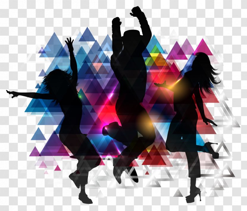 Dance Graphic Design - Art - Fashion Dancing Silhouette Figures Vector Transparent PNG