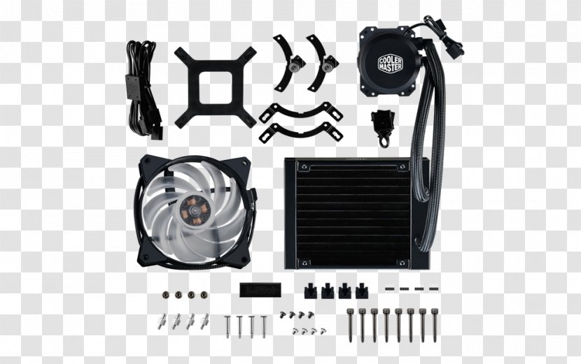 Cooler Master Computer System Cooling Parts Water Heat Sink Central Processing Unit - Auto Part Transparent PNG