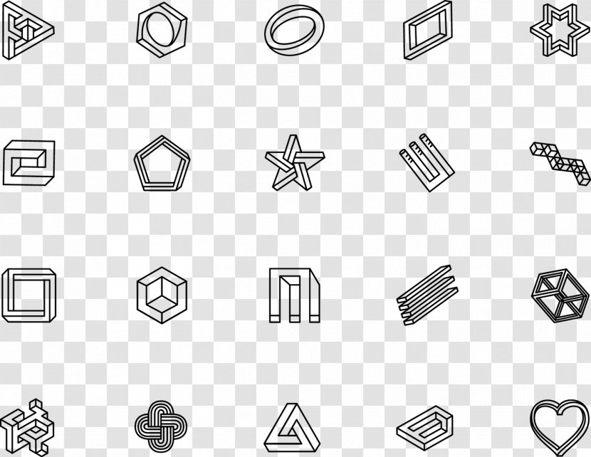 Illusion Drawing - Point - Geometric Shapes Transparent PNG