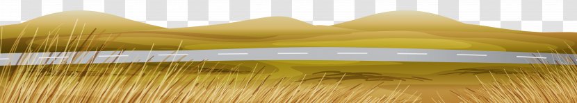 Yellow Brush Varnish - Fall Asphalted Road With Grass Ground Clipart Transparent PNG
