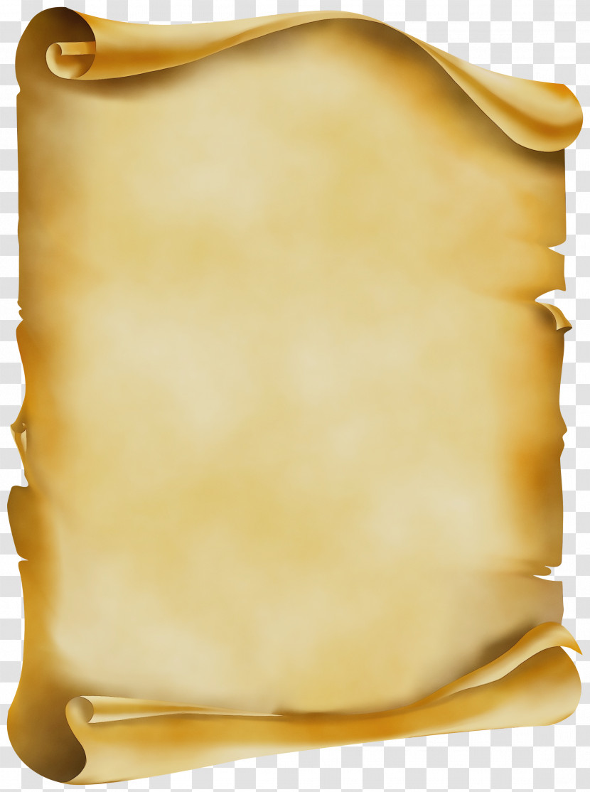 Yellow Beige Scroll Leather Transparent PNG