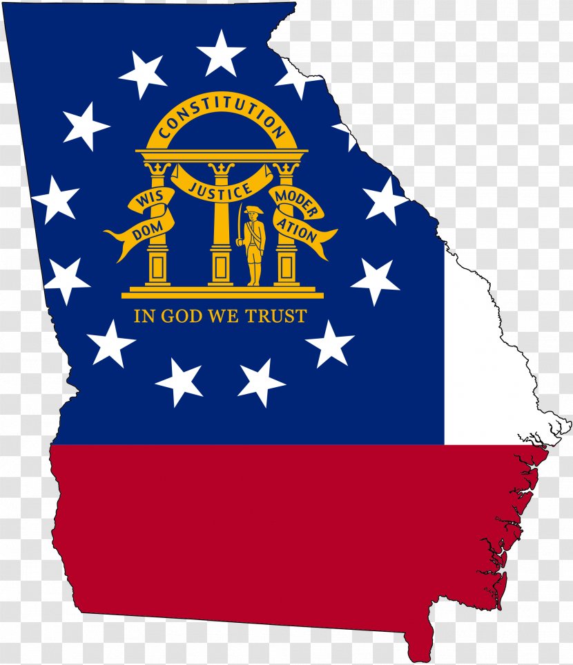 Flag Of Georgia Map The United States - USA Transparent PNG