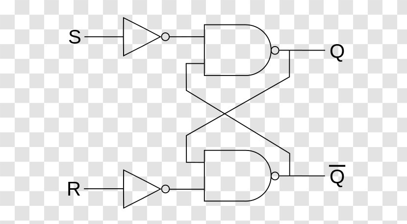 Flip-flop NAND Gate Logic Truth Table NOR - Rectangle - Circuit Diagram Transparent PNG