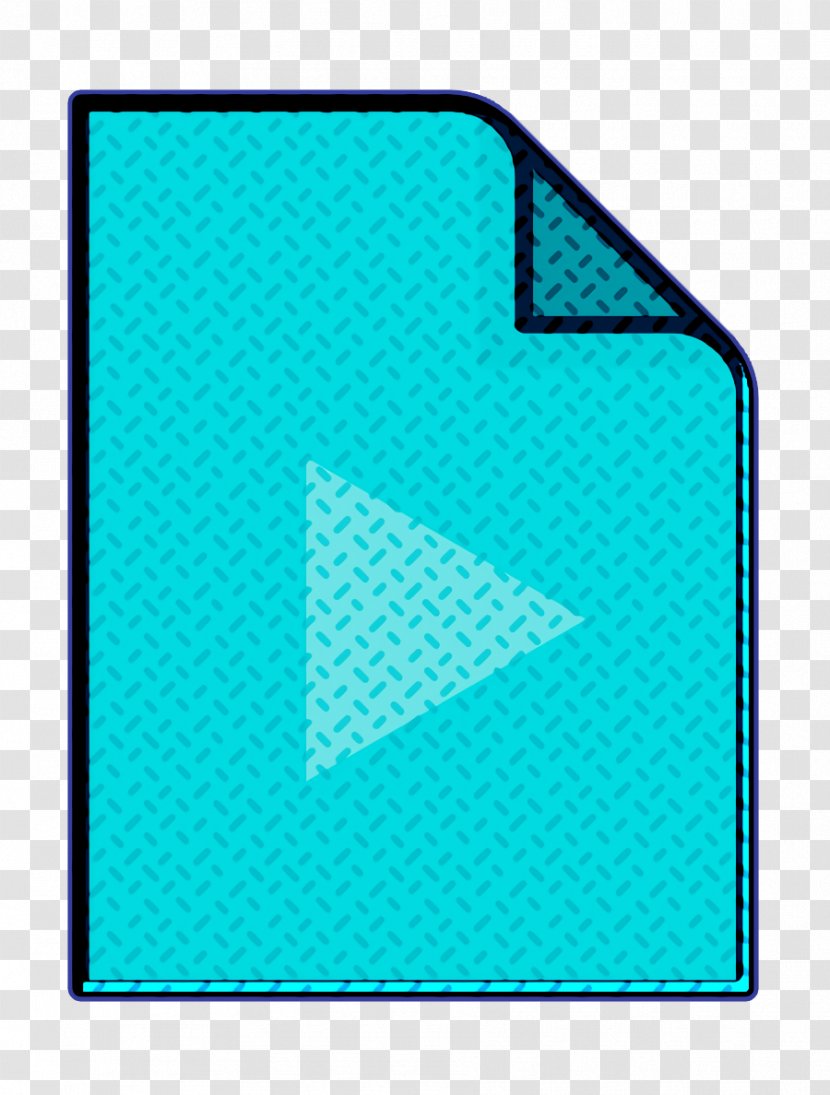 Movie Icon - Point - Rectangle Electric Blue Transparent PNG
