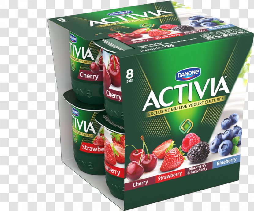 Berry Activia Yoghurt Fruit Danone - Raspberry Transparent PNG