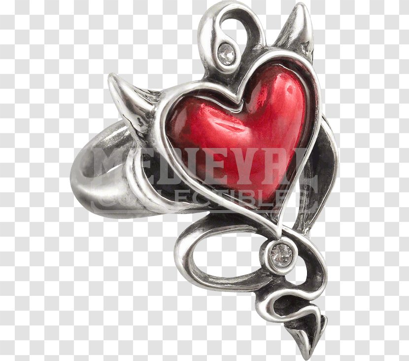 Earring Devil Jewellery Silver - Angel - Ring Transparent PNG