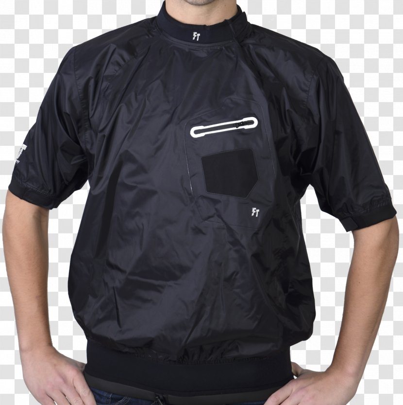 Sleeve T-shirt Jacket Outerwear - Black M Transparent PNG