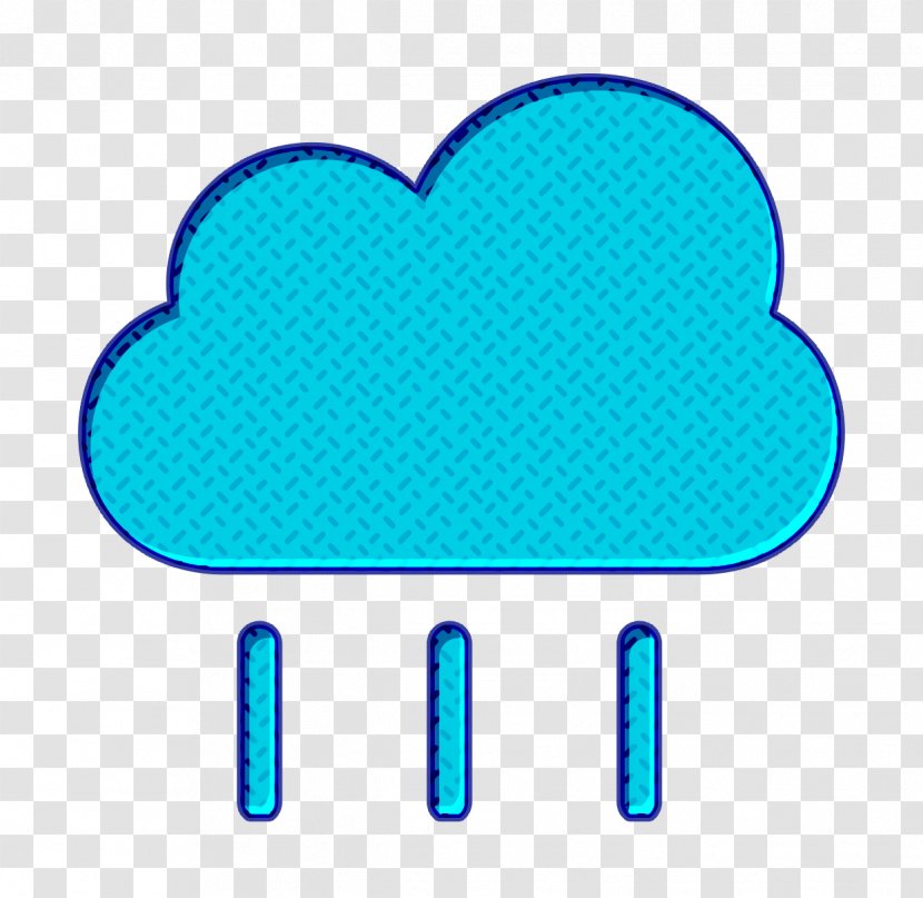 Climate Icon Clouds Cloudy - Rain - Rectangle Electric Blue Transparent PNG