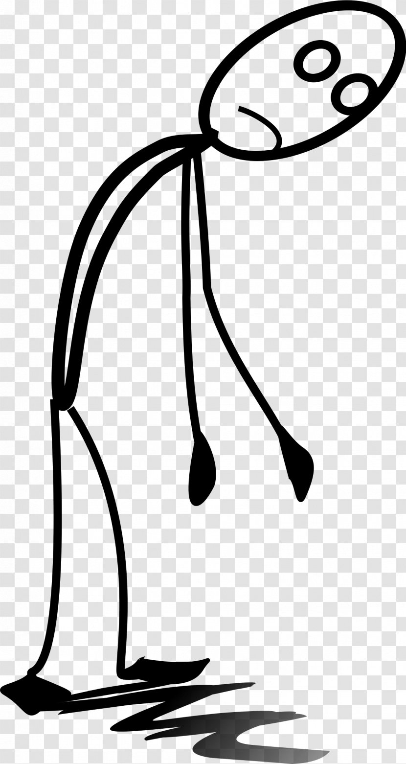 Stick Figure Feeling Tired Clip Art - Royaltyfree Transparent PNG