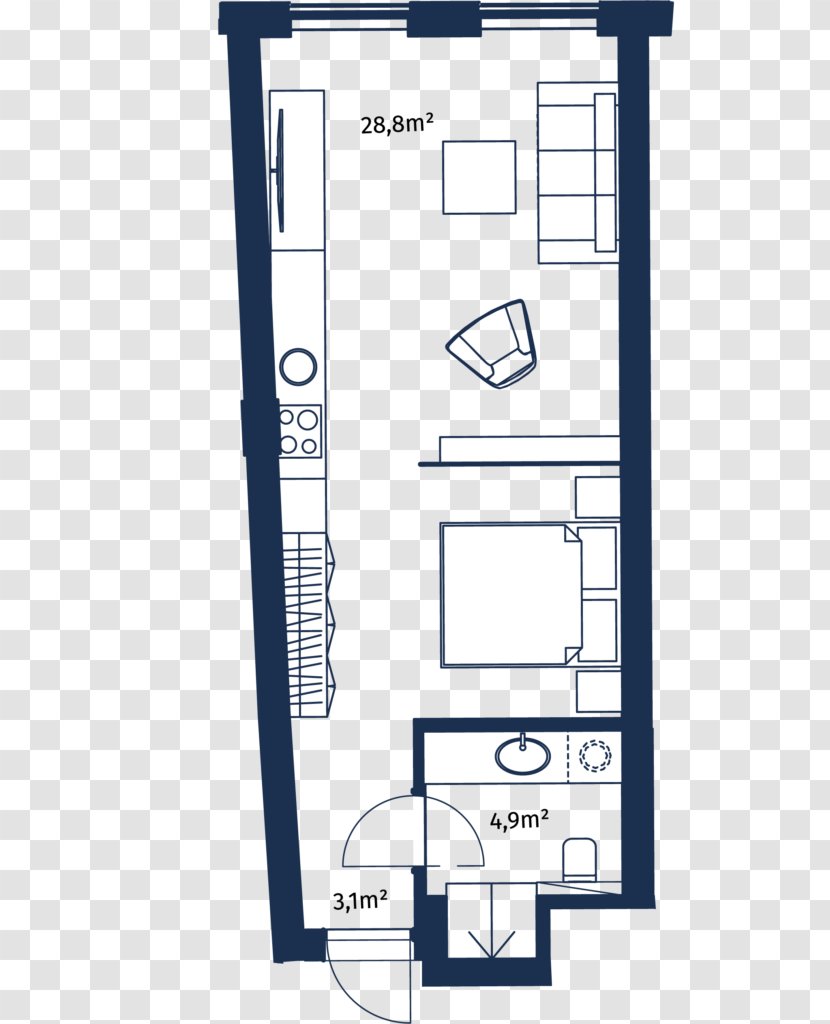 Floor Plan Line Angle - Area Transparent PNG