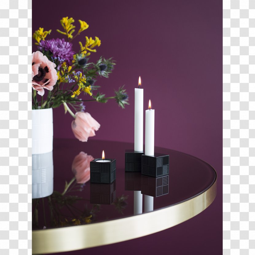 Candlestick Copenhagen Tealight Rosendahl Floral Design - Violet Transparent PNG