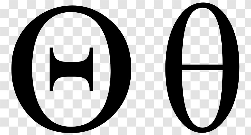 Theta Greek Alphabet Letter Phi Symbol - Monochrome - Delta Sigma Transparent PNG