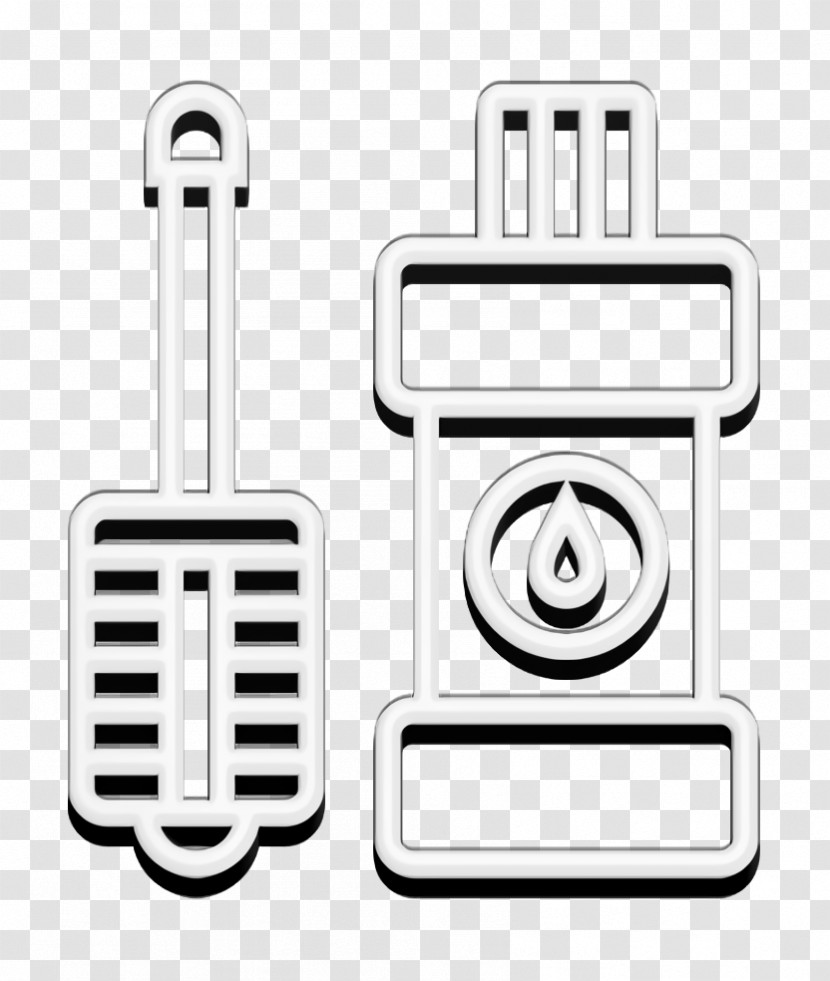 Cleaning Icon Toilet Brush Icon Furniture And Household Icon Transparent PNG