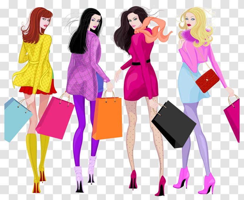 Shopping Woman Clip Art - Tree Transparent PNG