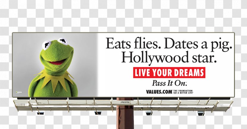Kermit The Frog Advertising Billboard Life Television Advertisement - Muppets Most Wanted - Cartoon Transparent PNG