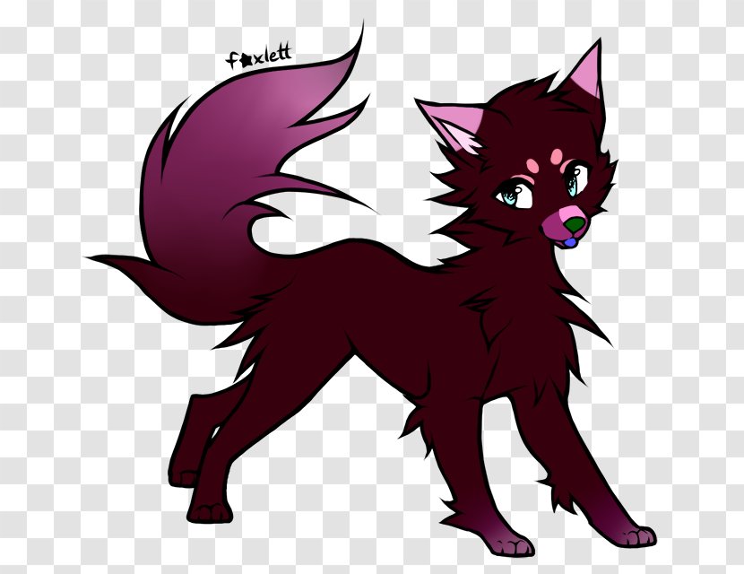 Whiskers Cat Art Demon Dog - Like Mammal - Purple Feather Transparent PNG