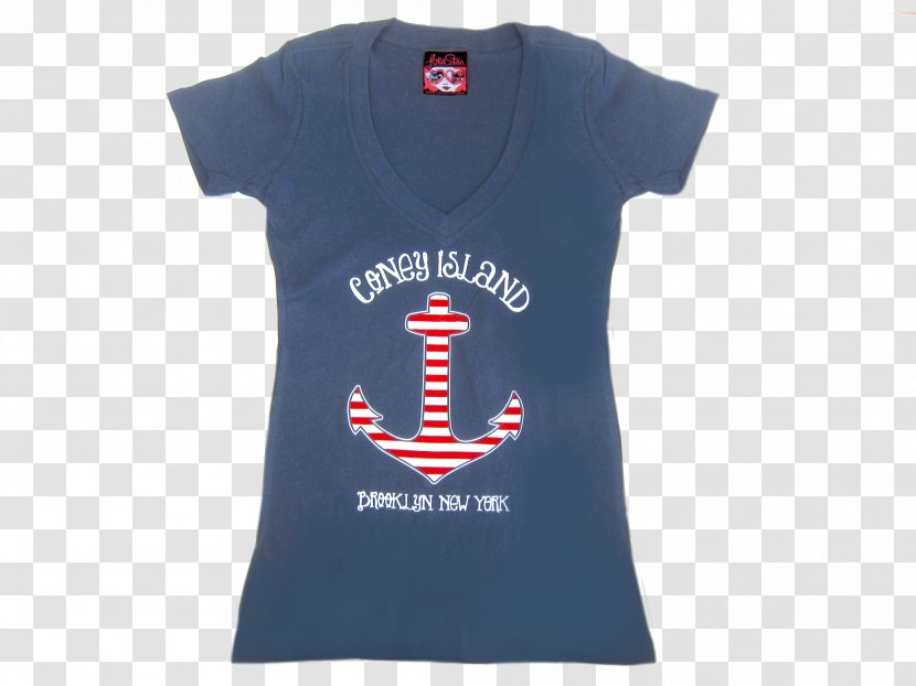 T-shirt Logo Sleeve Outerwear - T Shirt - Anchor Material Transparent PNG